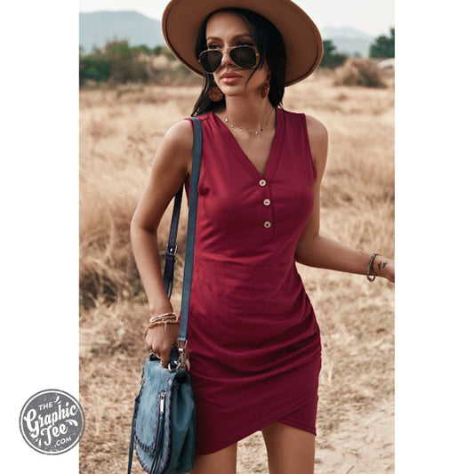 A Little Twisted Scrunch Dress - The Graphic Tee