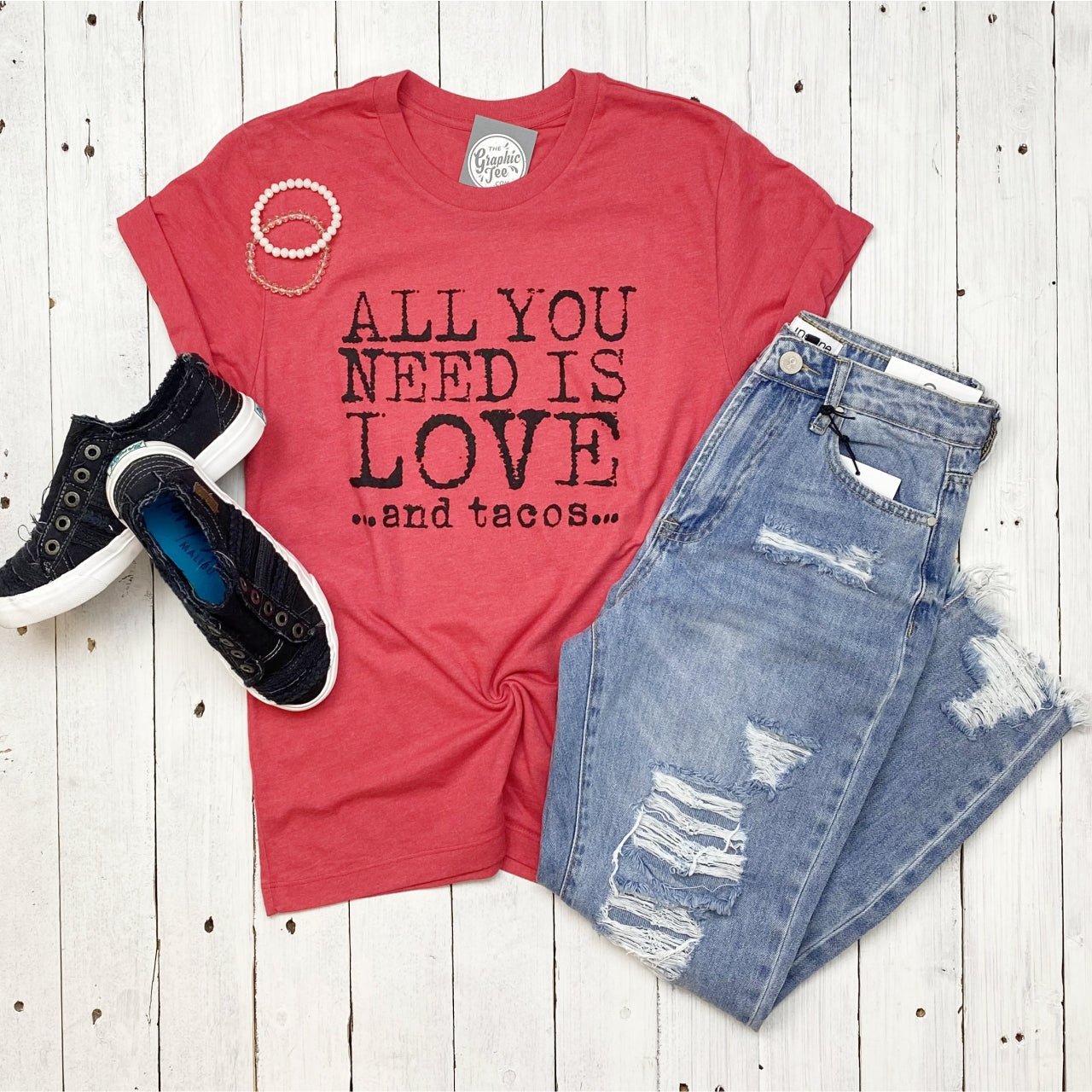 All You Need Is Love and Tacos Unisex Tee - The Graphic Tee