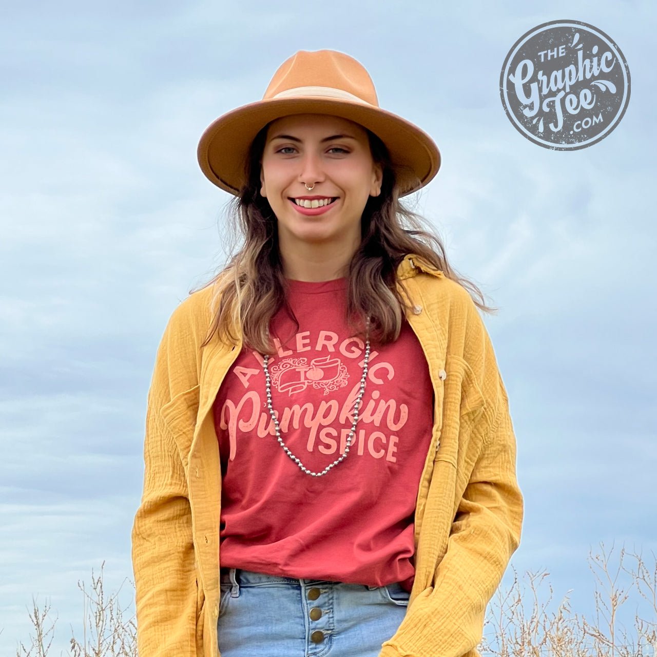 Allergic to Pumpkin Spice Short Sleeve Tee - The Graphic Tee
