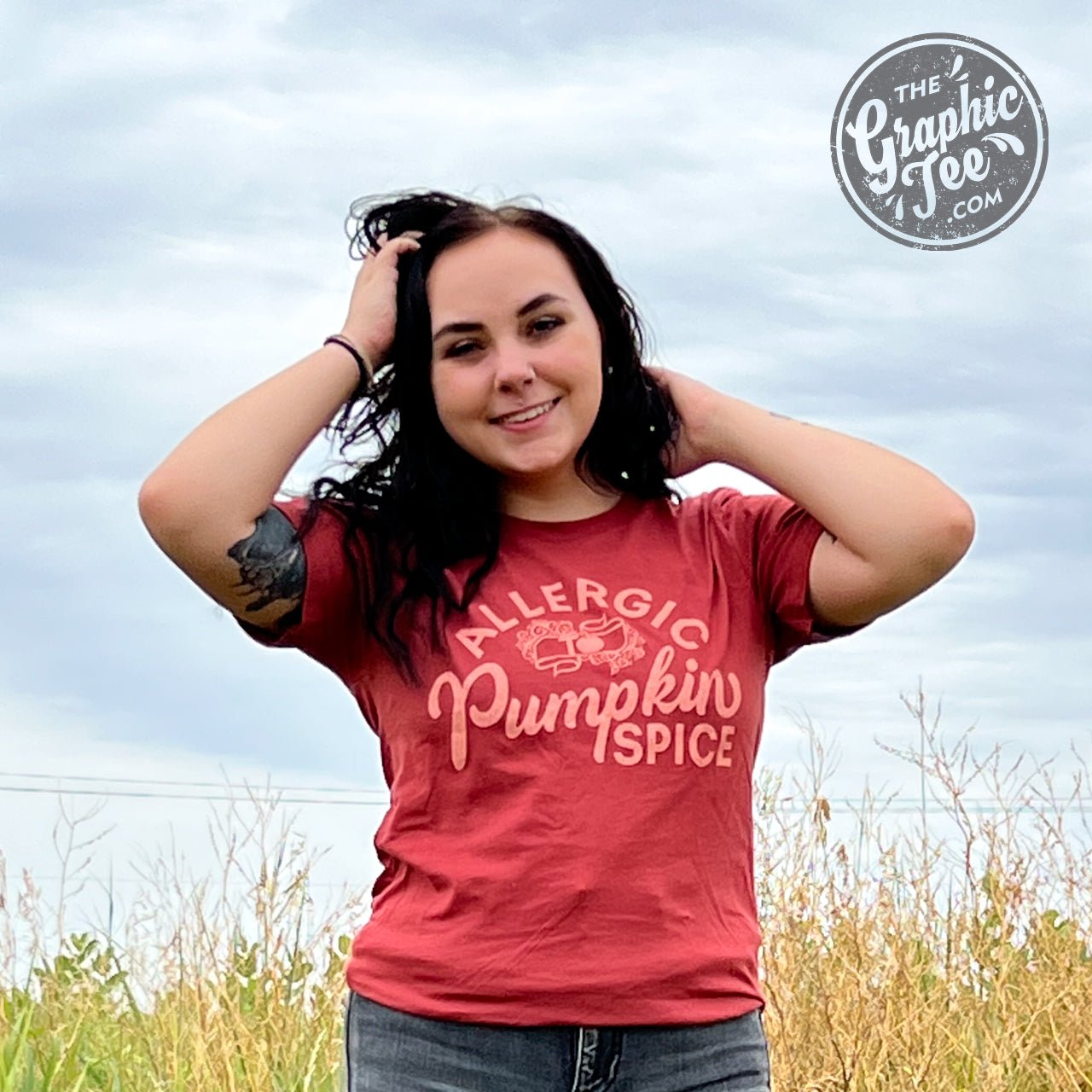 Allergic to Pumpkin Spice Short Sleeve Tee - The Graphic Tee