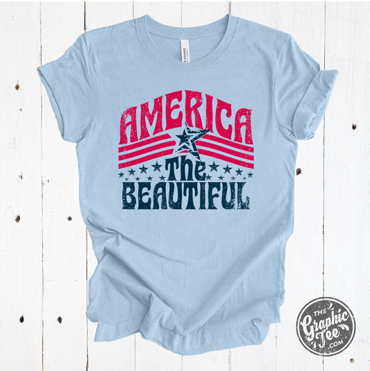 America the Beautiful Short Sleeve Tee - The Graphic Tee