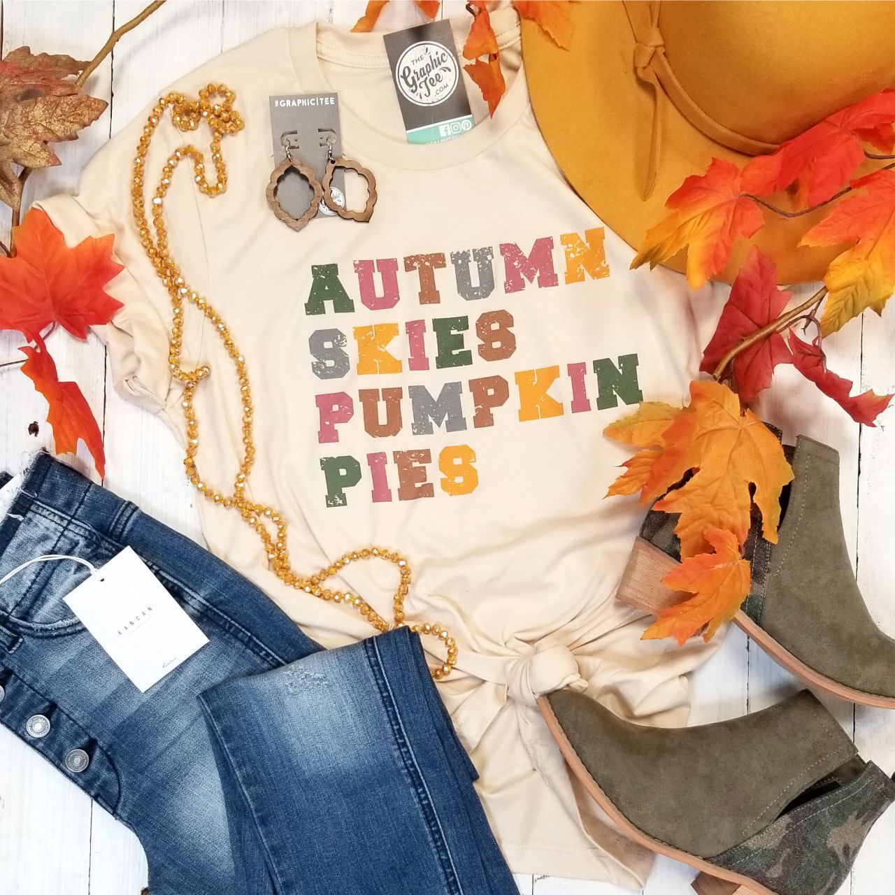 Autumn Skies Pumpkin Pies - Unisex Tee - The Graphic Tee