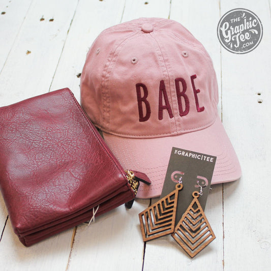 Babe - Dusty Rose Relaxed Twill Dad Hat - The Graphic Tee
