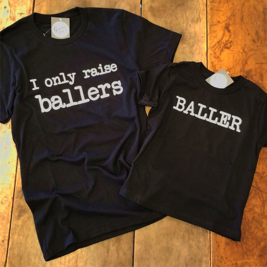 Baller - Black Youth Tee - The Graphic Tee