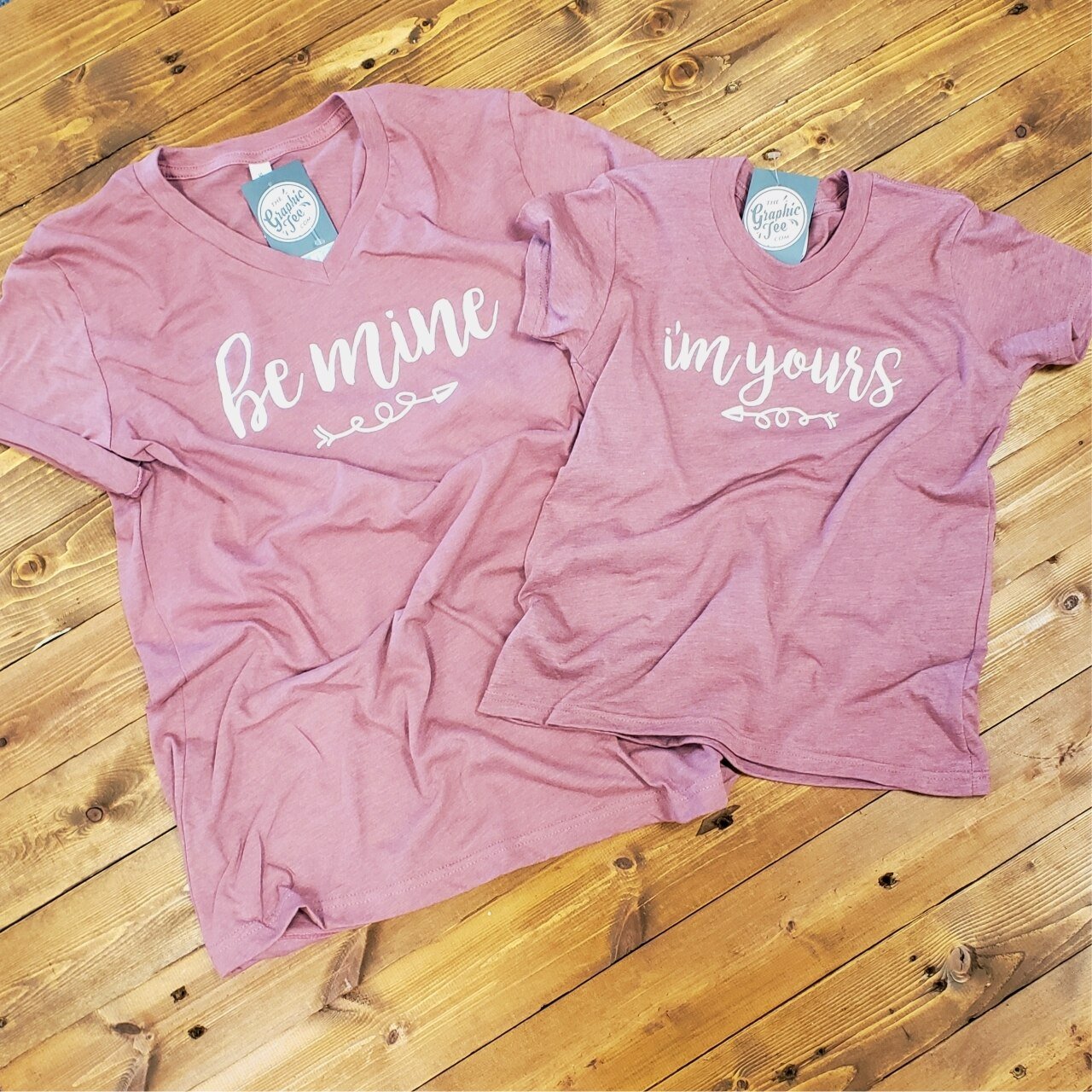 Be Mine - V-Neck Tee - The Graphic Tee