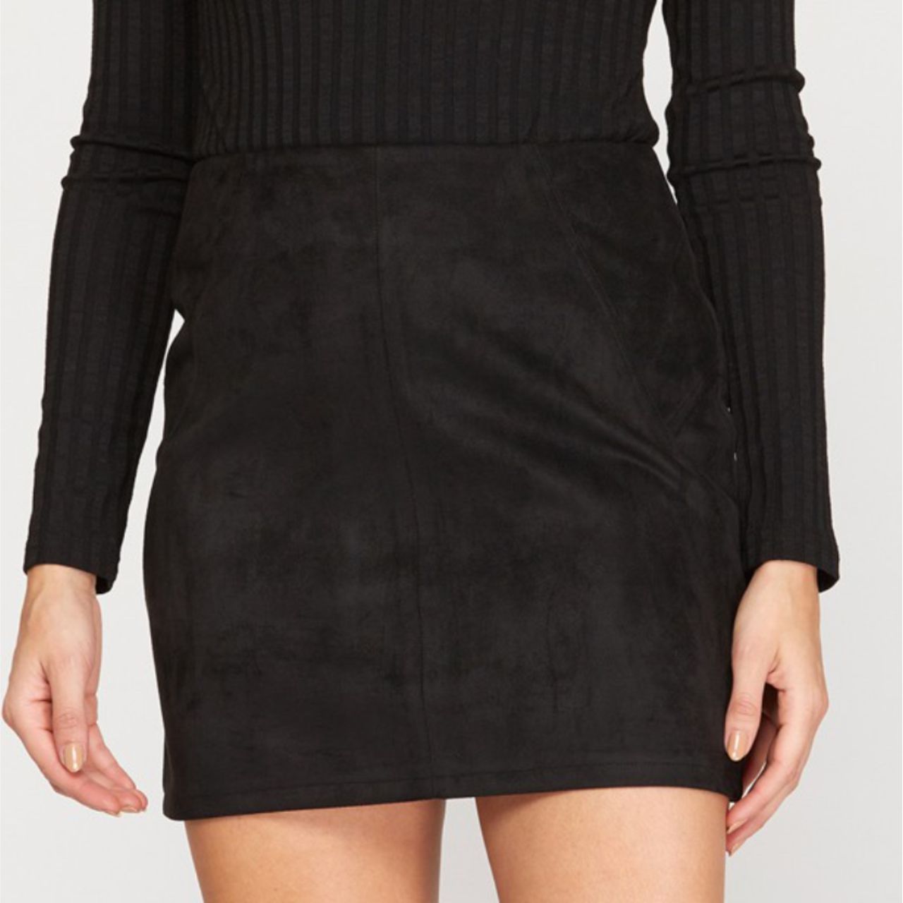 Beth Faux Suede Skirt - The Graphic Tee