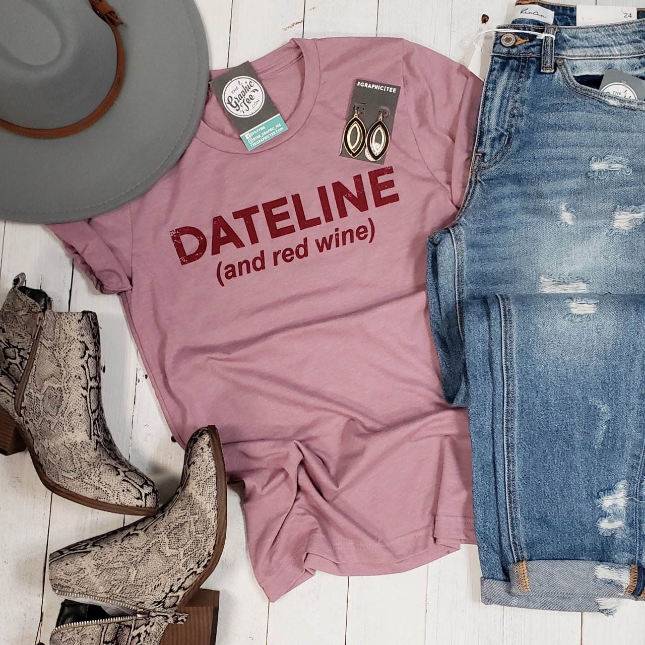 Dateline and Red Wine Unisex Tee - The Graphic Tee