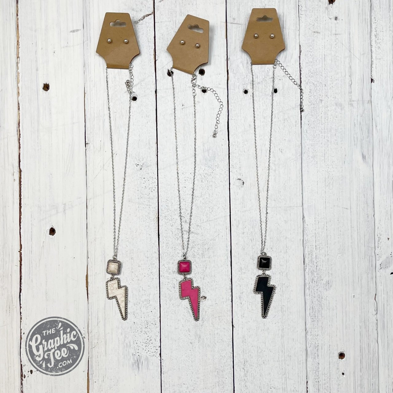 Electra Lightning Bolt Necklace - The Graphic Tee