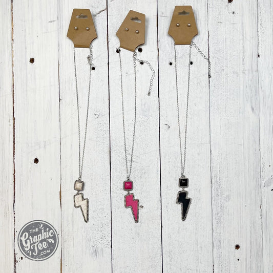 Electra Lightning Bolt Necklace - The Graphic Tee