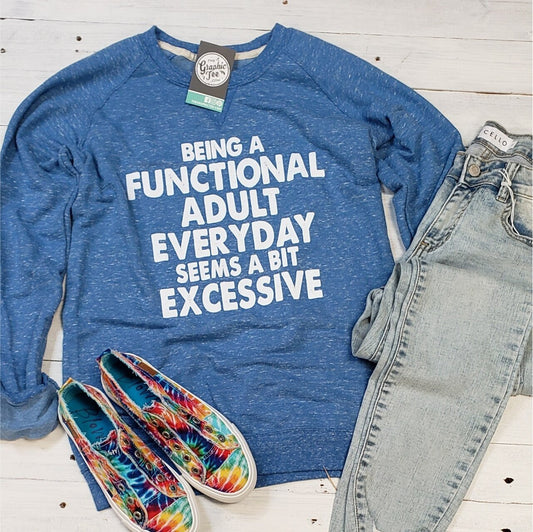 Functional Adult Crewneck Sweatshirt - The Graphic Tee