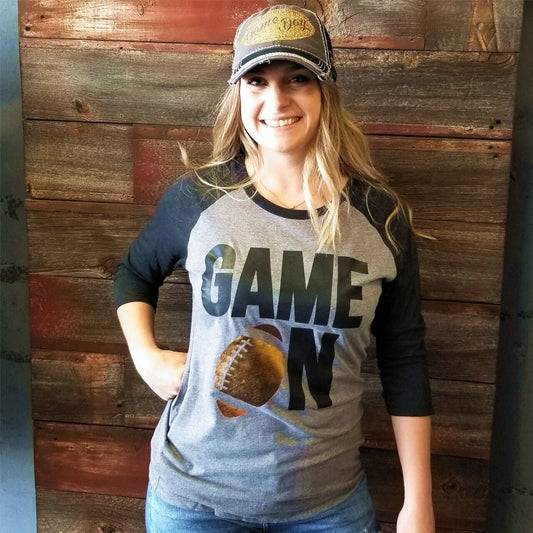 Game On Football Raglan - The Graphic Tee