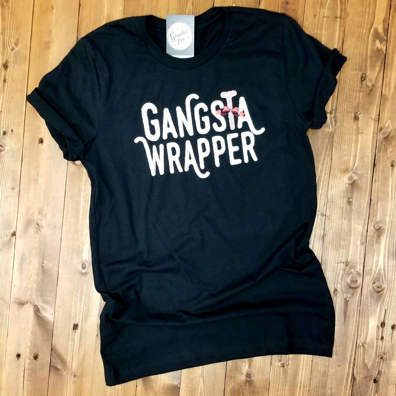 Gangsta Wrapper - Black Tee - The Graphic Tee
