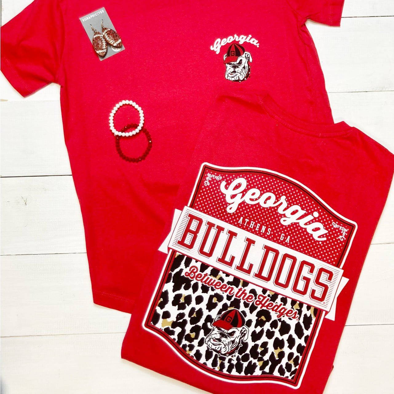 Georgia Dawgs Licensed Red Short Sleeve Unisex Tee - The Graphic Tee