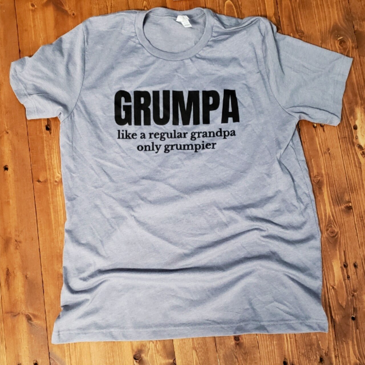 Grumpa, Like a Regular Grandpa Only Grumpier - Heather Storm Tee - The Graphic Tee