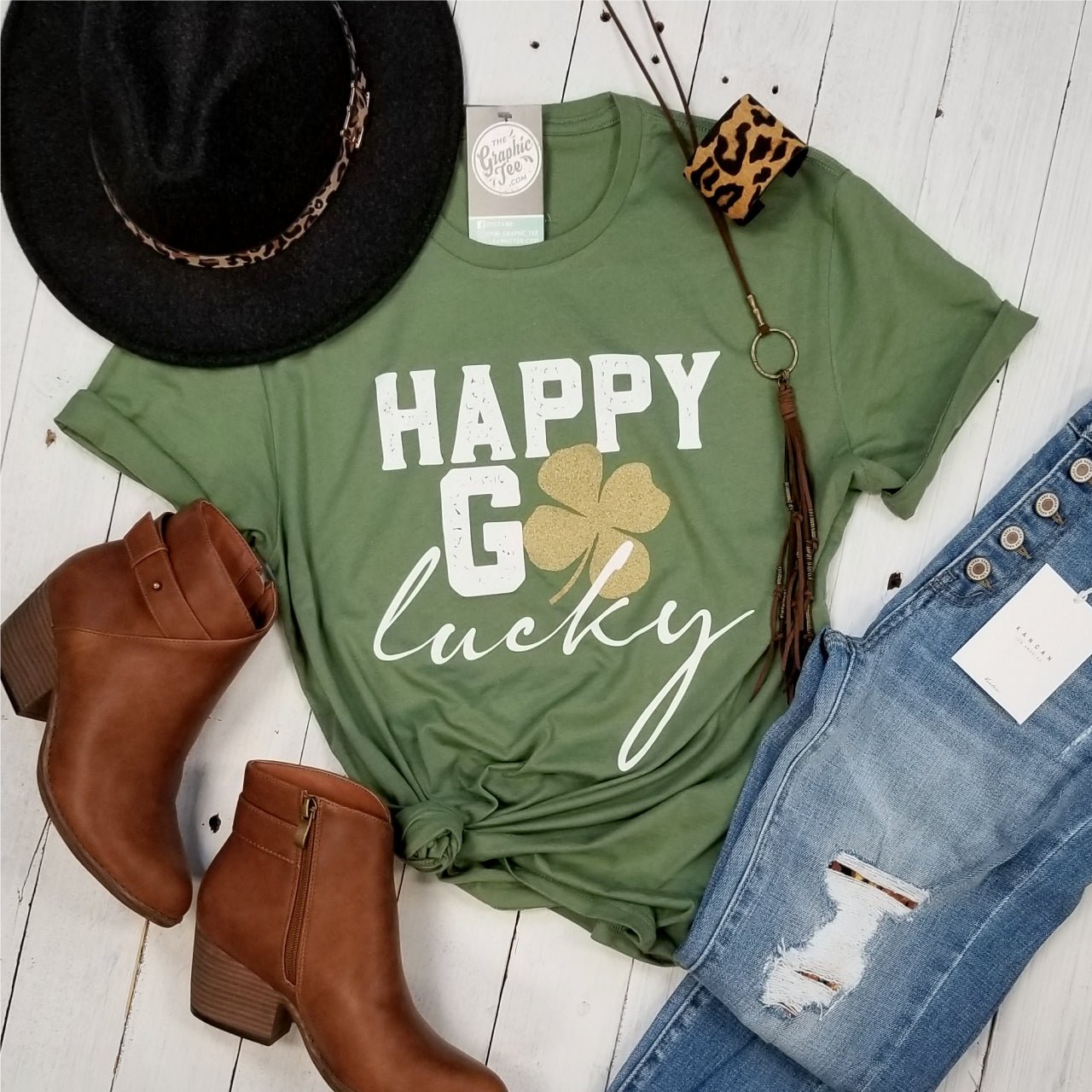 Happy Go Lucky Unisex Tee - The Graphic Tee