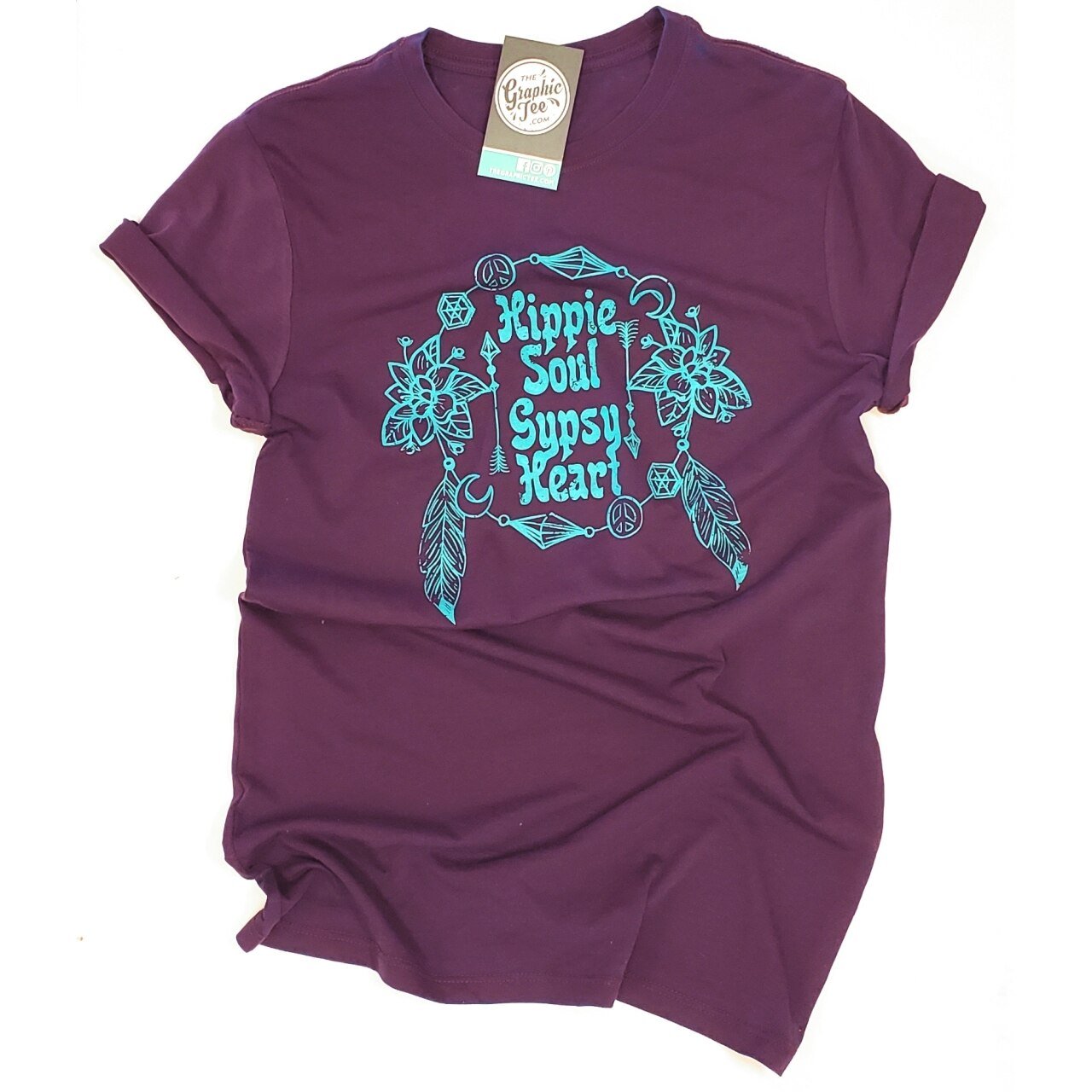 Hippie Soul, Gypsy Heart - Berry Tee - The Graphic Tee