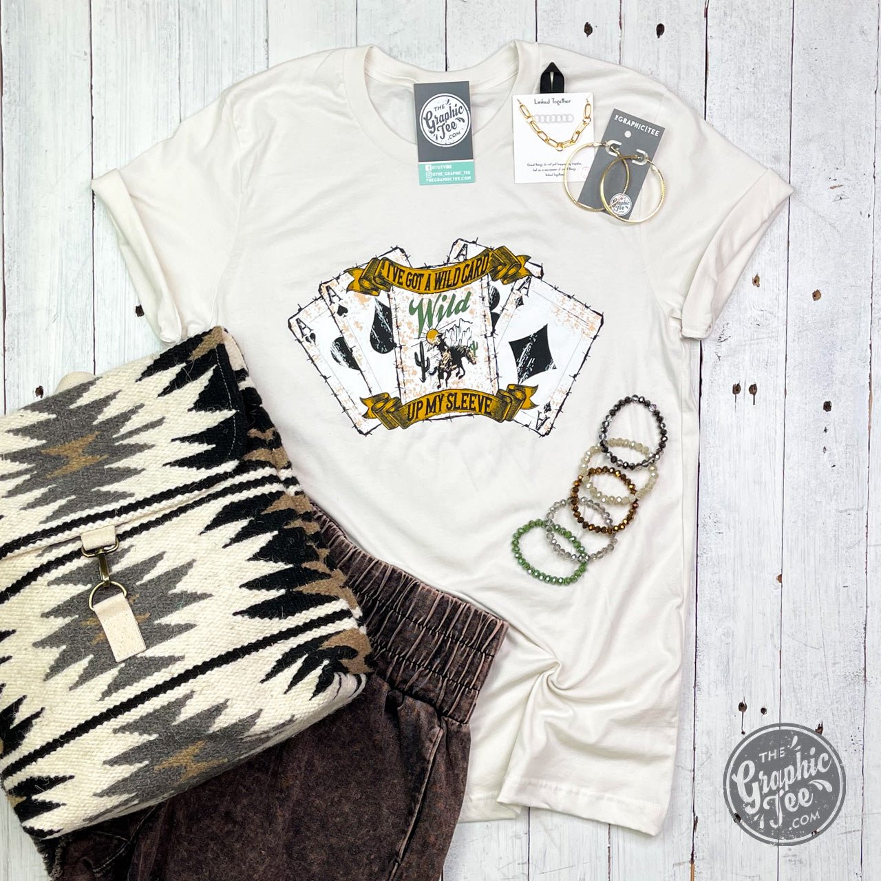 I've Got A Wild Card Vintage White Short Sleeve Unisex Tee - The Graphic Tee