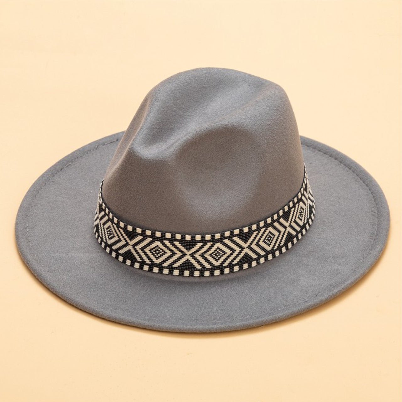 Jazzy Panama Hat with Aztec Band - The Graphic Tee