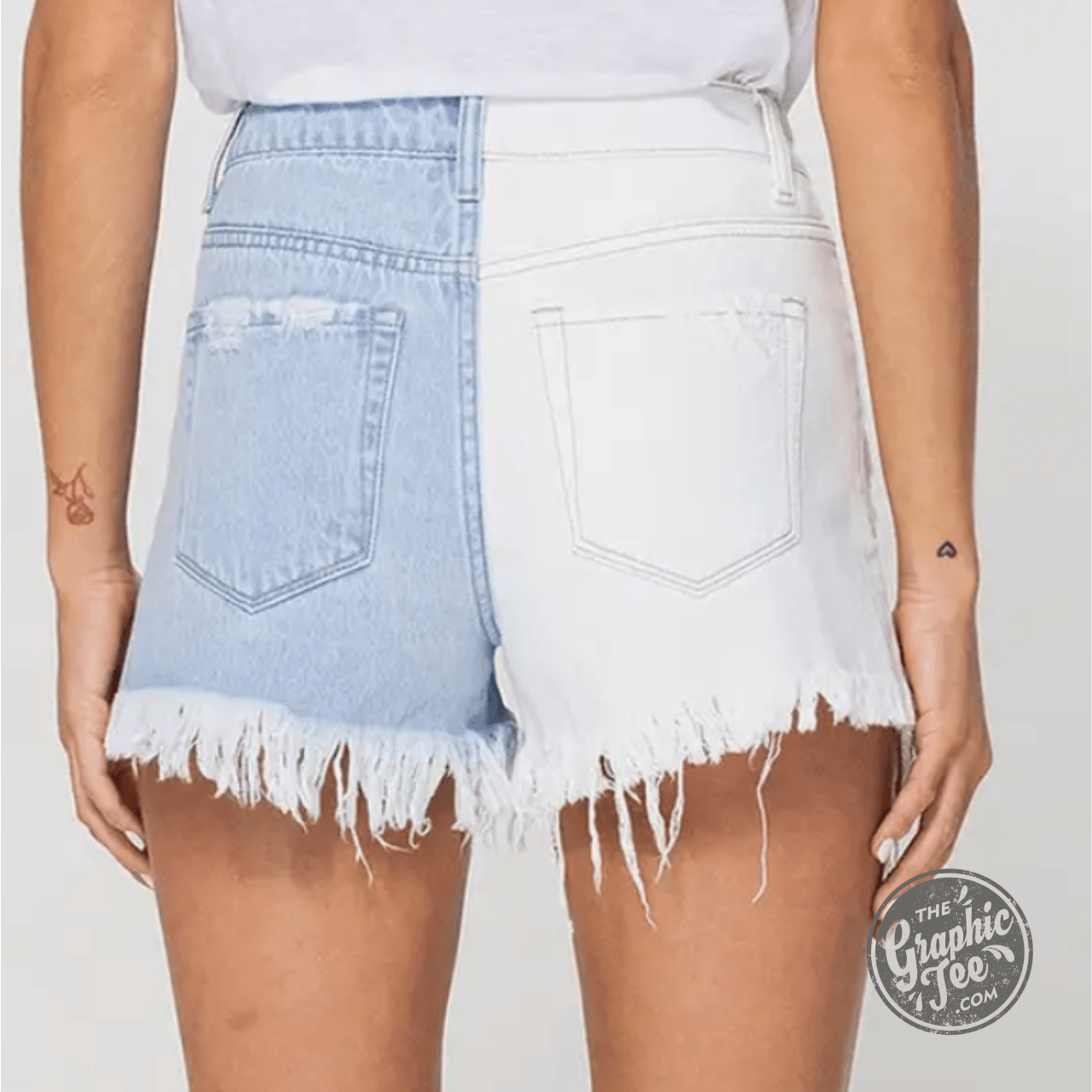 Joanie Vervet High Rise Short With Blocking Detail - The Graphic Tee