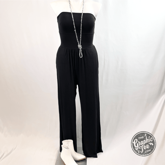 Josi Strapless Flared Lounge Jumpsuit - The Graphic Tee