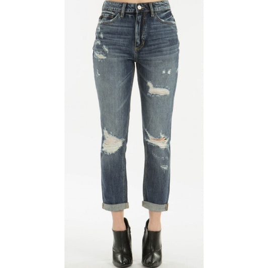 KanCan Benny High Rise Girlfriend Jeans - The Graphic Tee