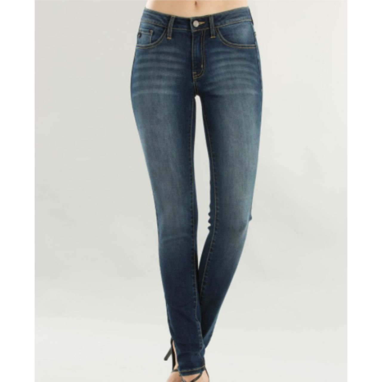 Kancan Mid Rise Super Skinny Jeans - The Graphic Tee
