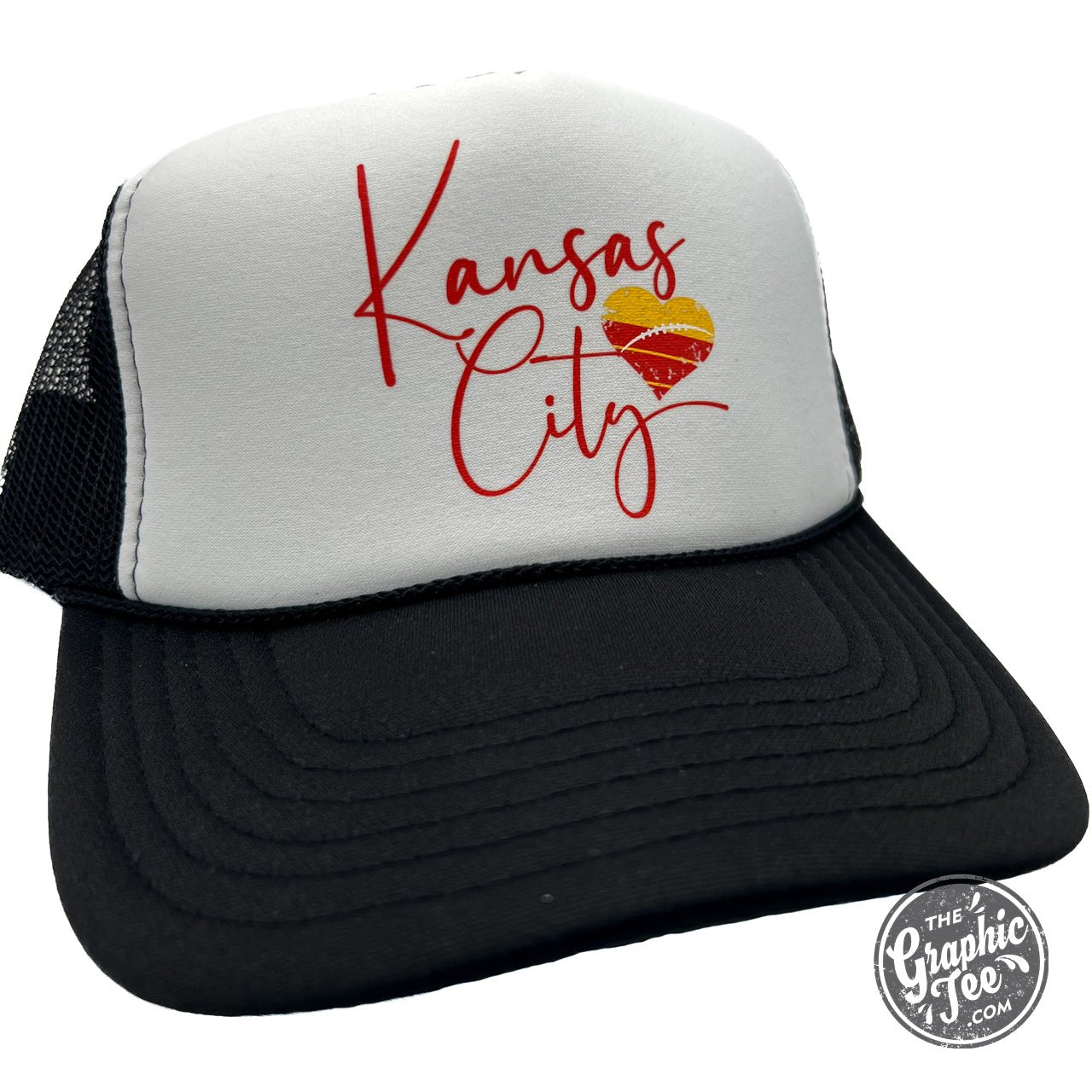 Kansas City Heart Foam Trucker Cap - The Graphic Tee