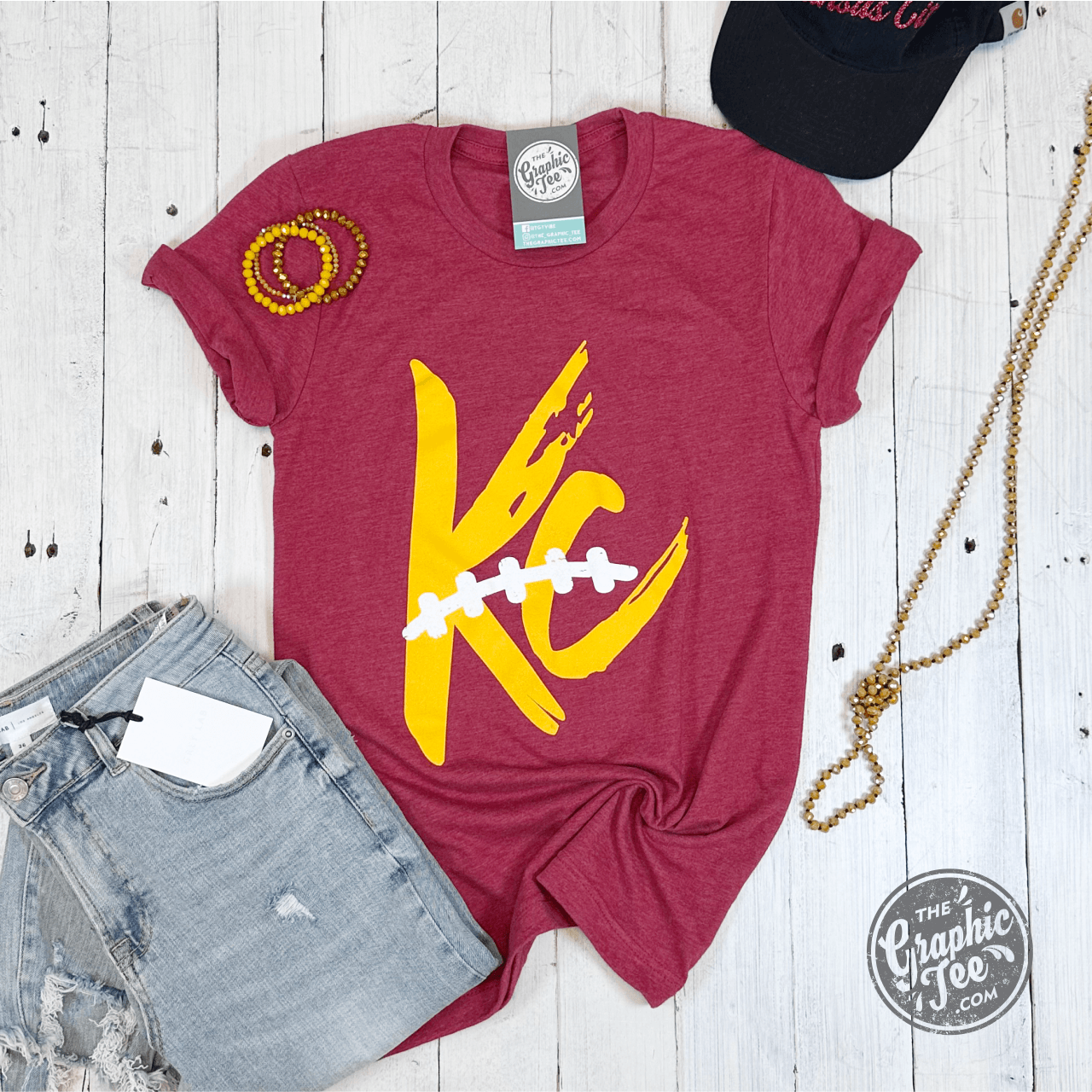 KC Laces Red Unisex Short Sleeve Tee - The Graphic Tee