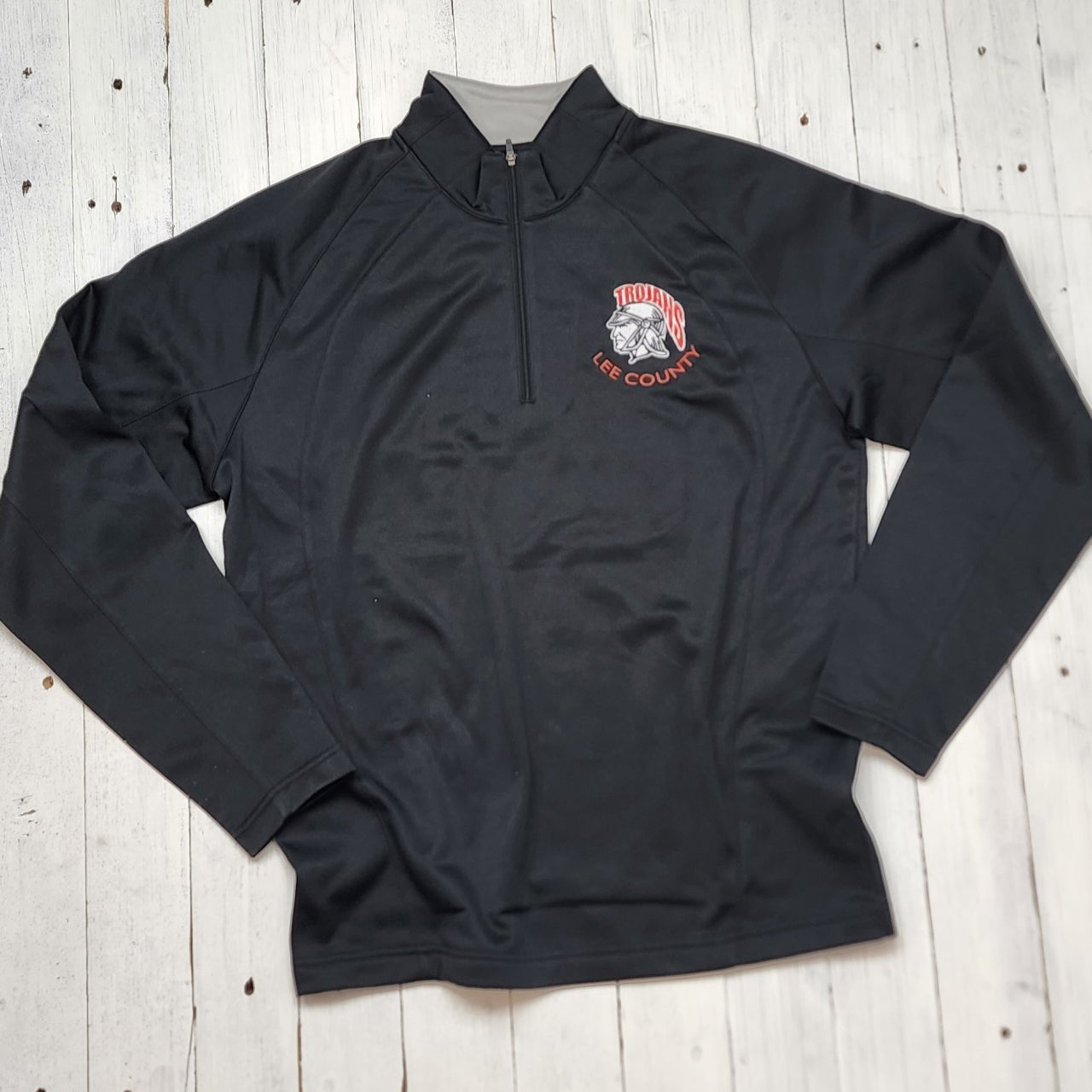 Lee County Trojans - 1/4 Zip Performance Pullover - The Graphic Tee