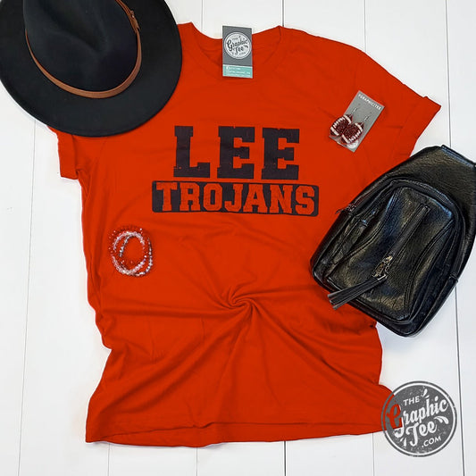 Lee Trojans Red Short Sleeve Unisex Tee - The Graphic Tee
