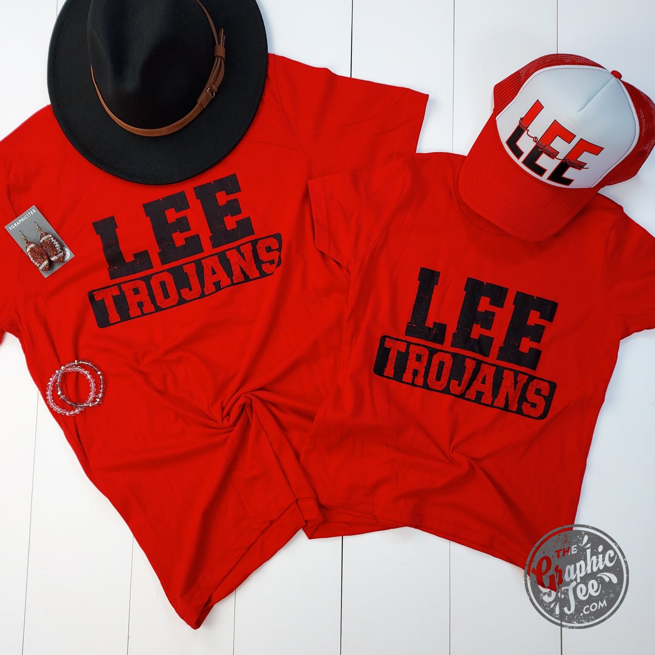 Lee Trojans Red Short Sleeve YOUTH Tee - The Graphic Tee