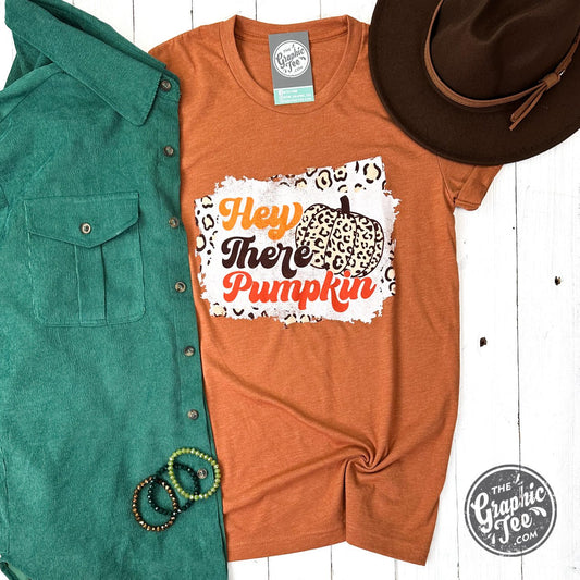 Leopard Hey There Pumpkin Short Sleeve Tee - The Graphic Tee