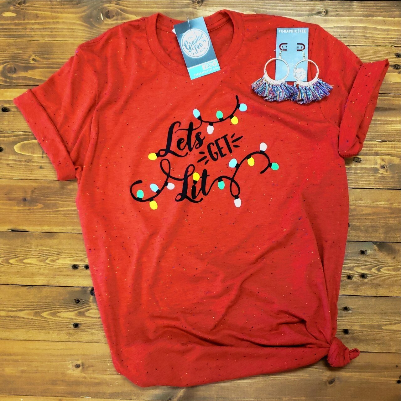 Let's Get Lit - Speckled Tee - The Graphic Tee