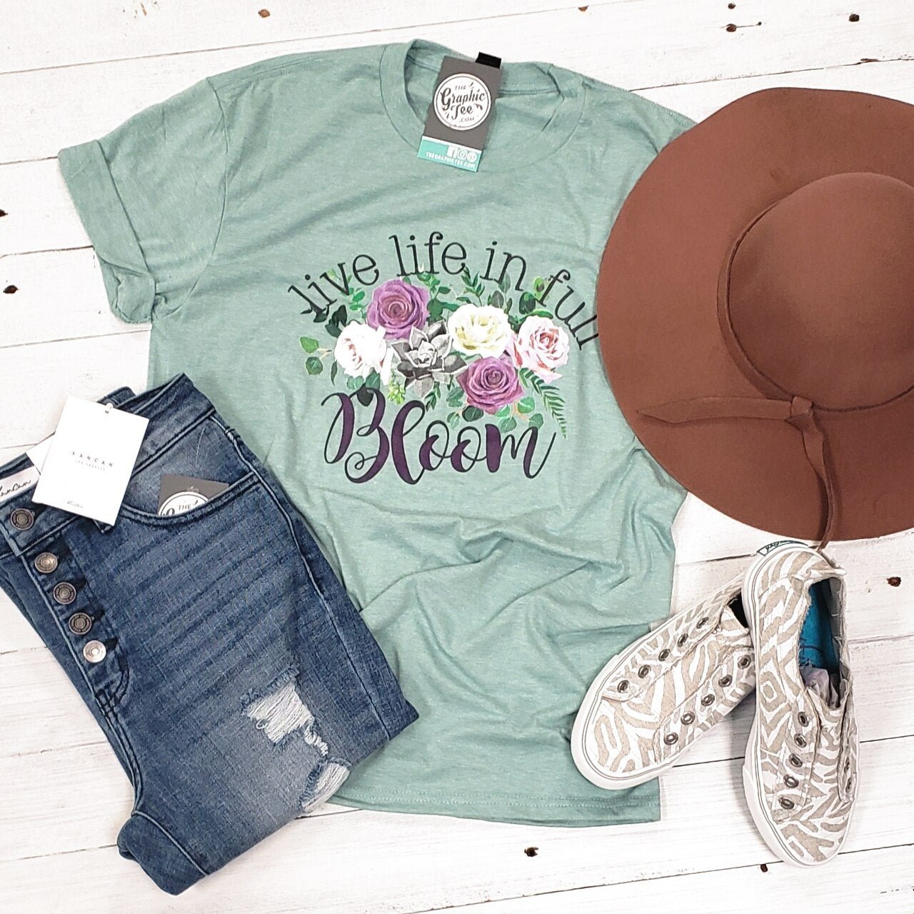 Live Life in Full Bloom - Adult Tee - The Graphic Tee
