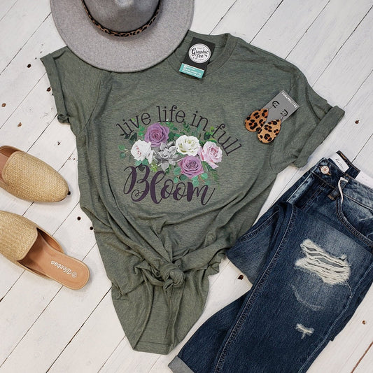 Live Life In Full Bloom Unisex Tee - The Graphic Tee