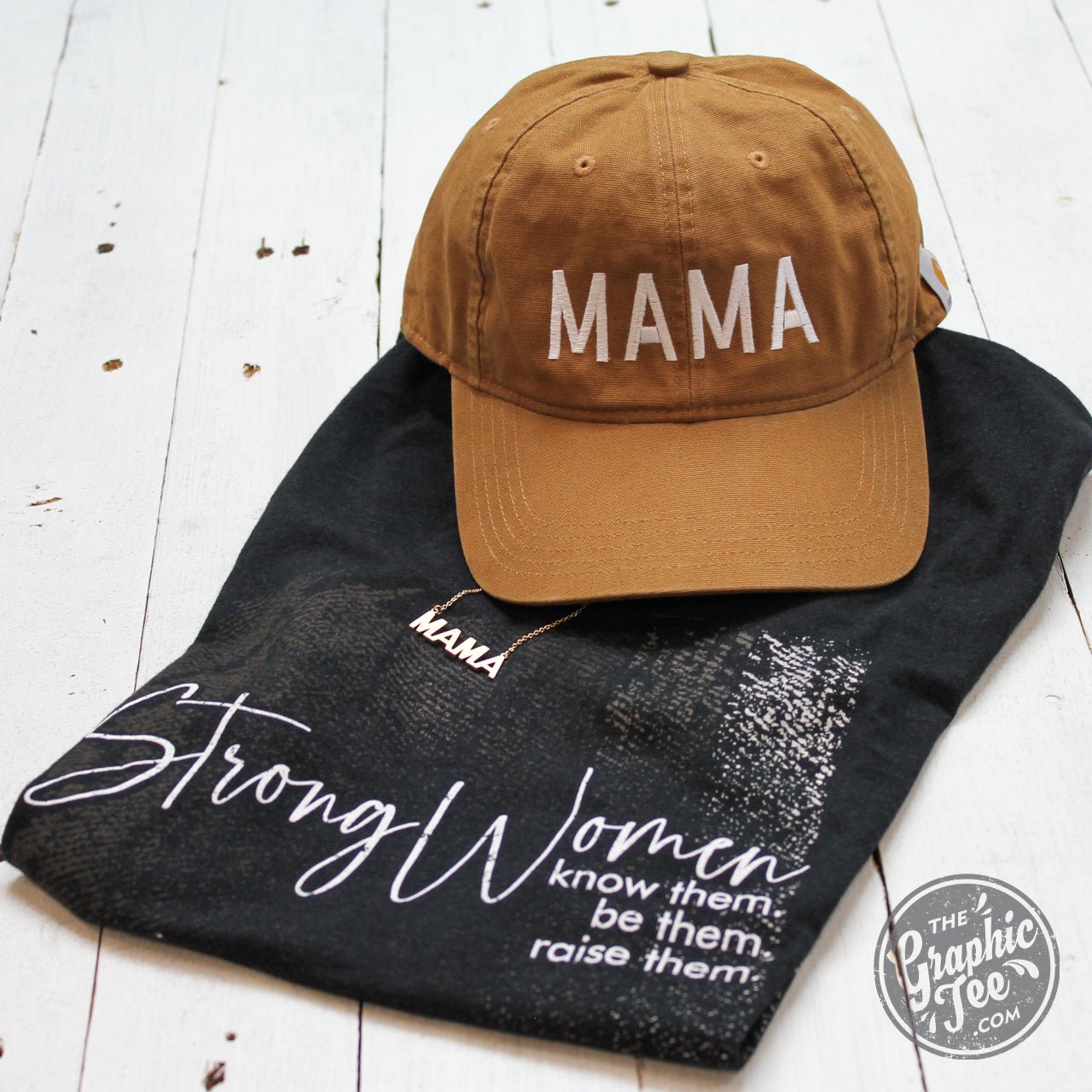 Mama - Carhartt Brown Washed Canvas Hat - The Graphic Tee