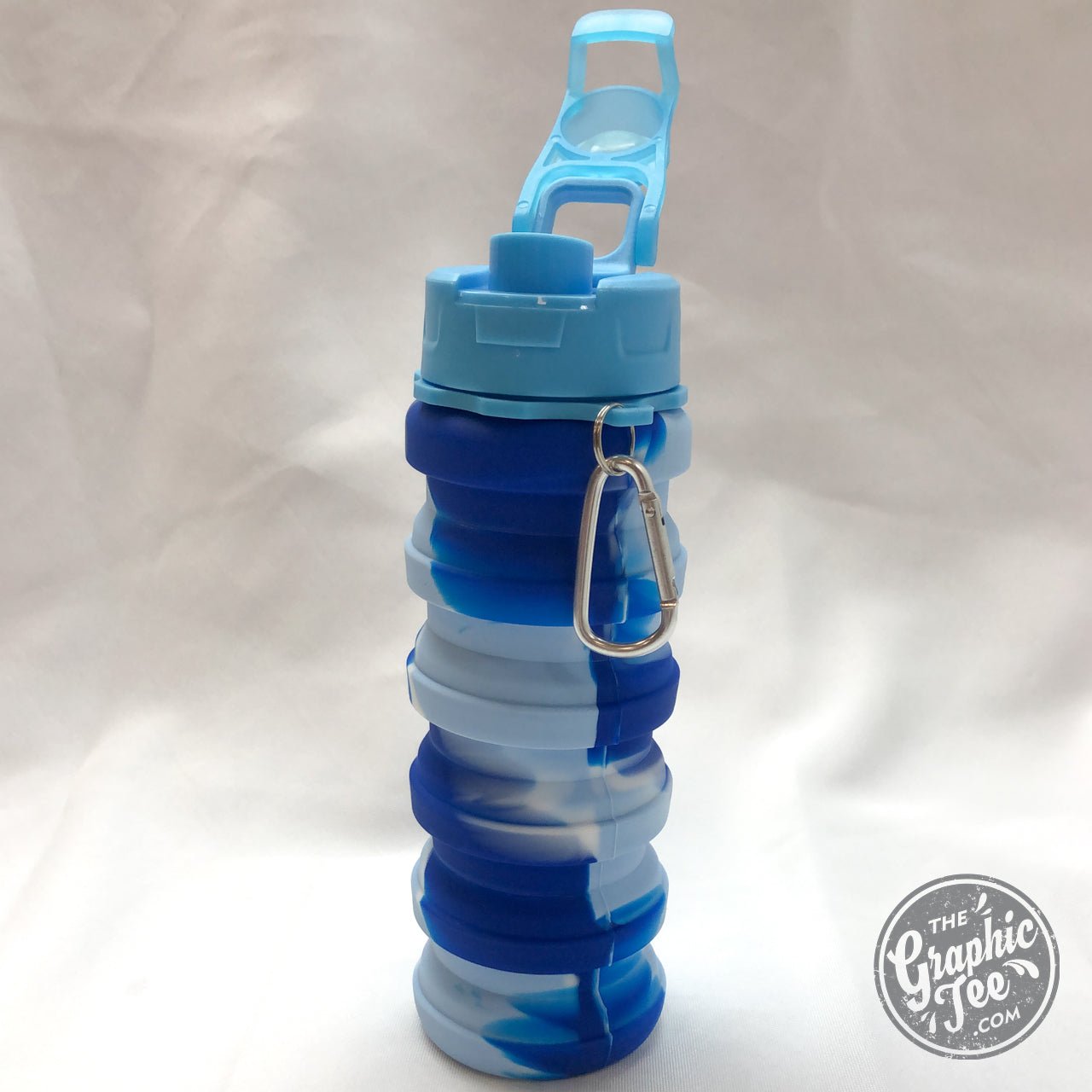 Collapsible Blue Water Bottle