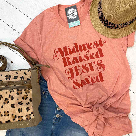 Midwest Raised And Jesus Saved Unisex Tee - The Graphic Tee