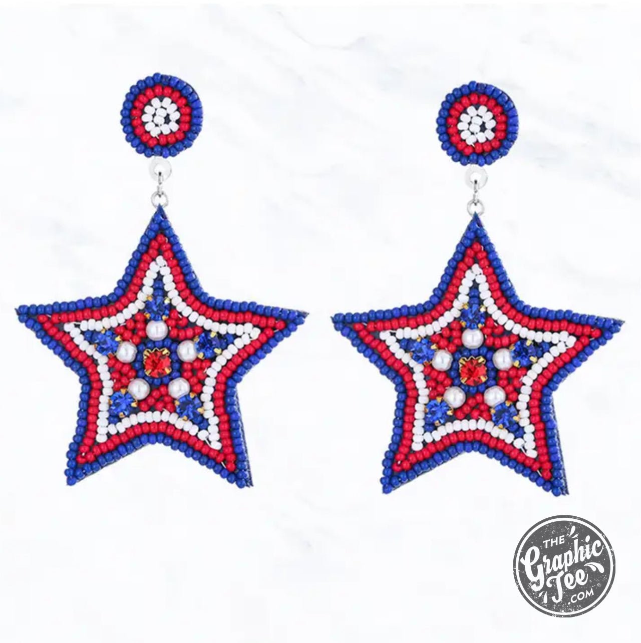Nova Star Beaded Dangle Earrings - The Graphic Tee
