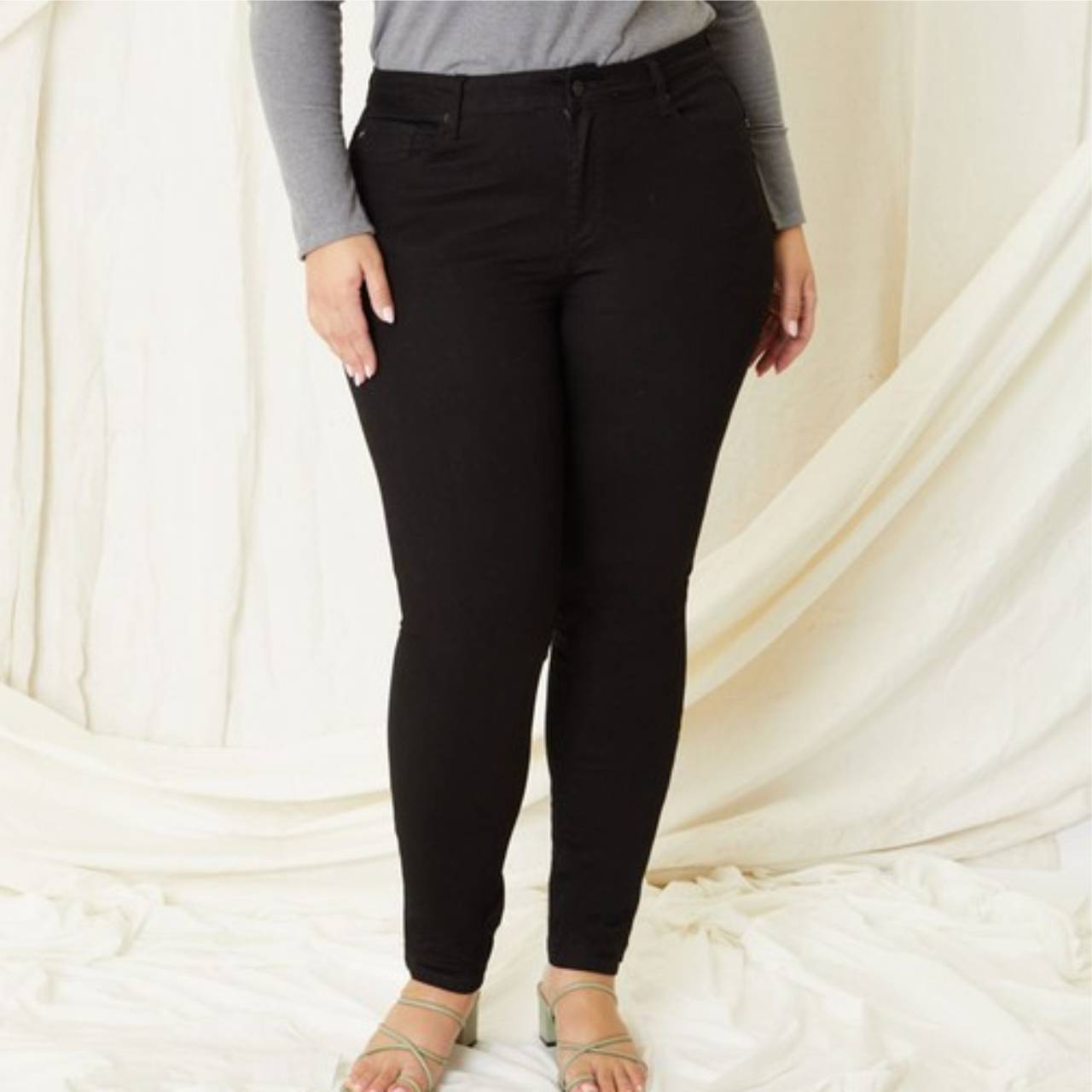 Plus Kancan Black High Rise Skinny Jeans - The Graphic Tee