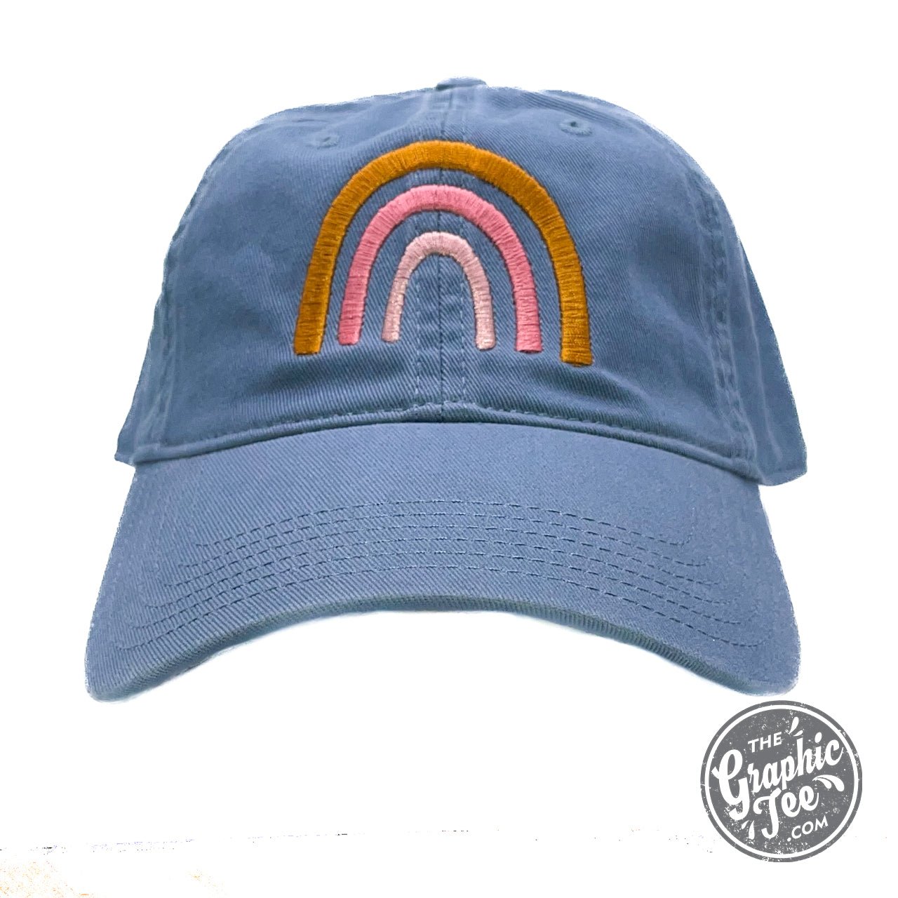 Rainbow - Lake Blue Relaxed Twill Dad Hat - The Graphic Tee