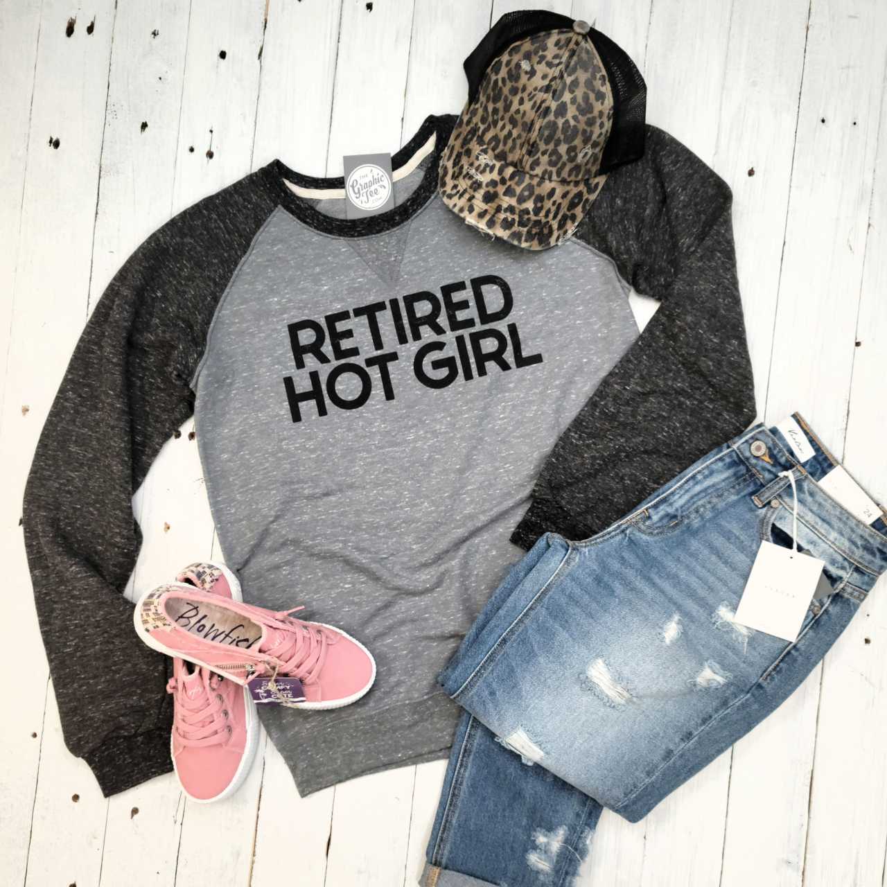 Retired Hot Girl - Sweatshirt - The Graphic Tee