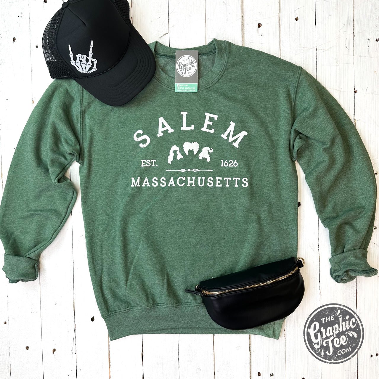 Salem Massachusetts Crewneck Sweatshirt - The Graphic Tee