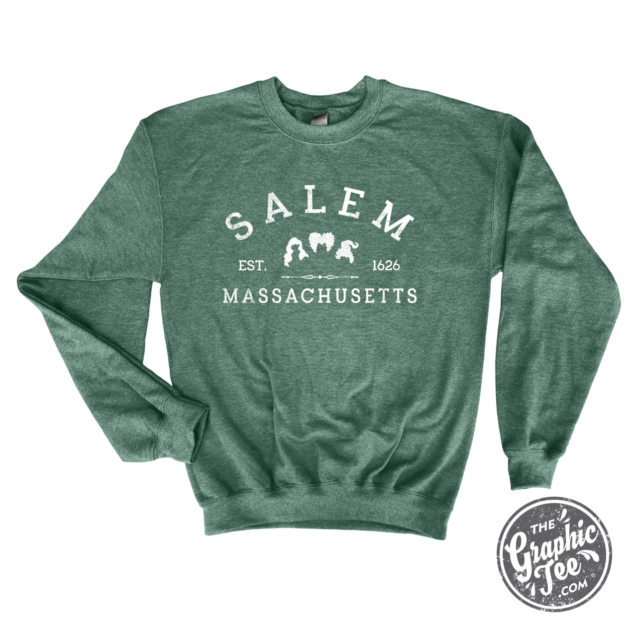 Salem Massachusetts Crewneck Sweatshirt - The Graphic Tee
