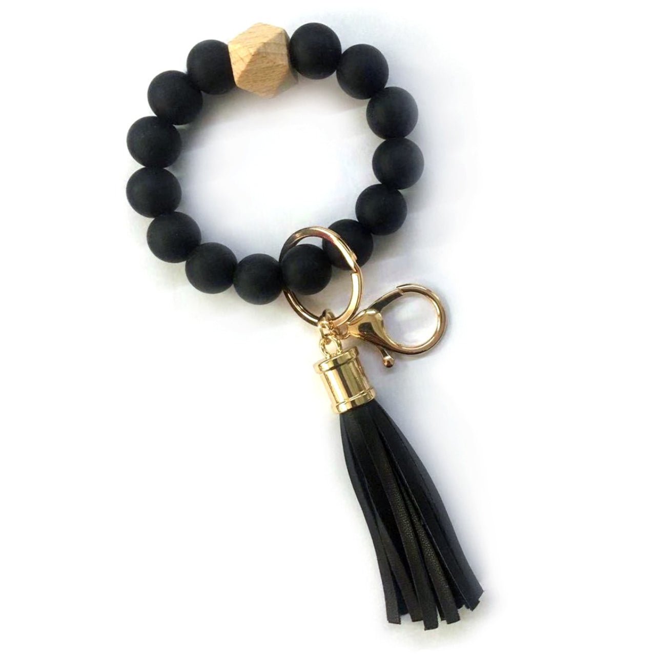 Silicone Beaded Wristlet Keychain - The Graphic Tee