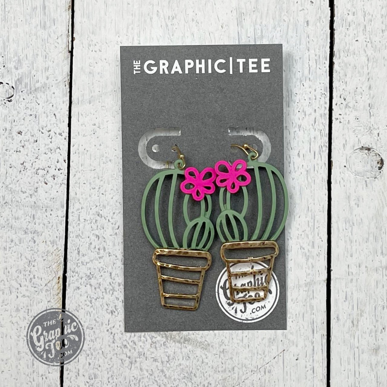 Sissy Potted Cactus Earrings - The Graphic Tee