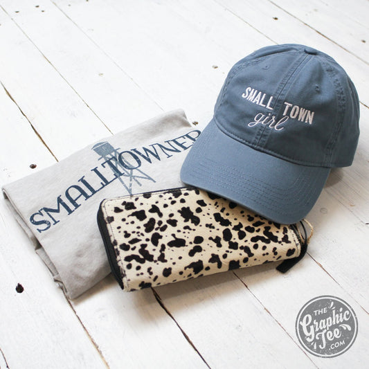 Small Town Girl - Lake Blue Relaxed Twill Dad Hat - The Graphic Tee