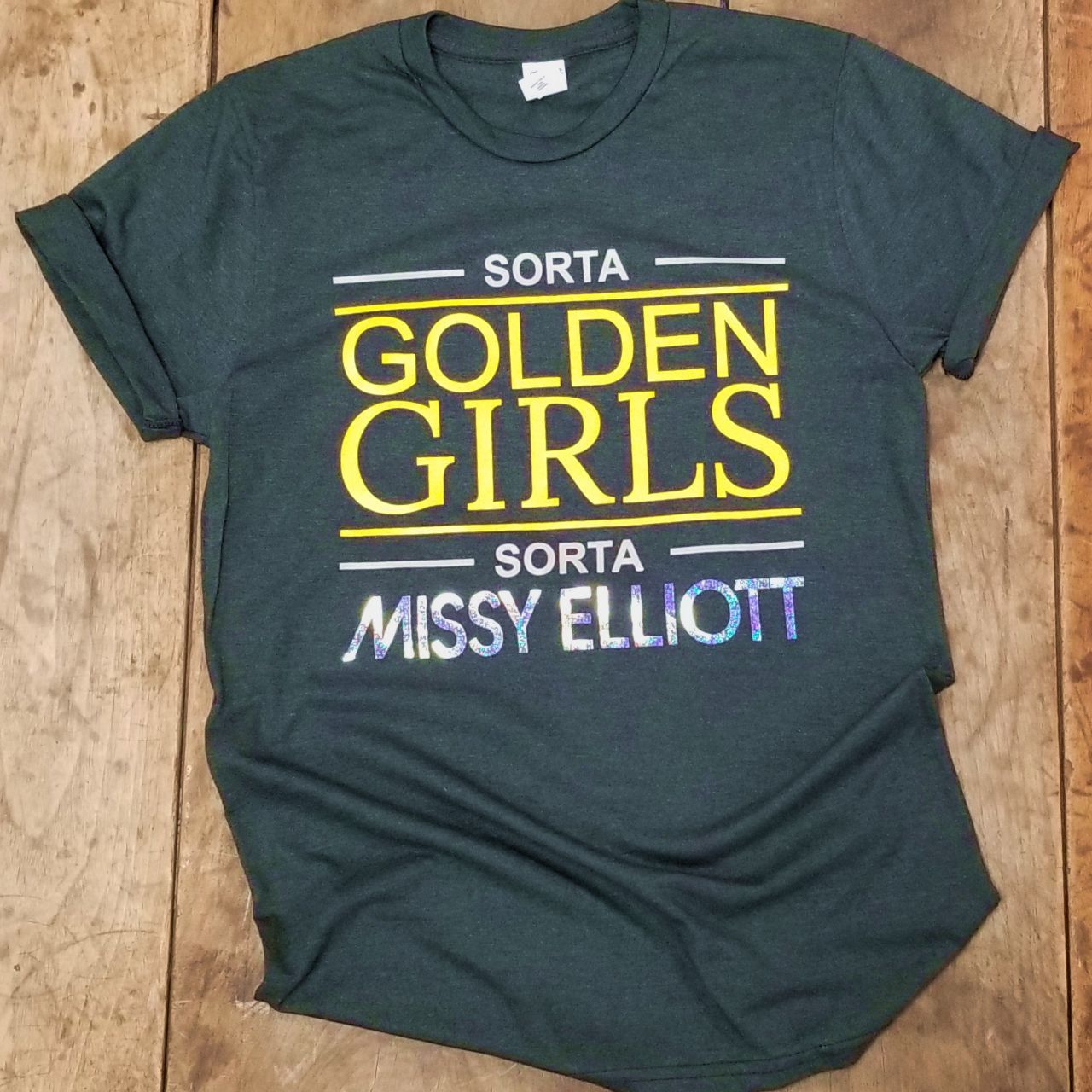 Sorta Golden Girls Sorta Missy Elliott - Space Black Tee - The Graphic Tee