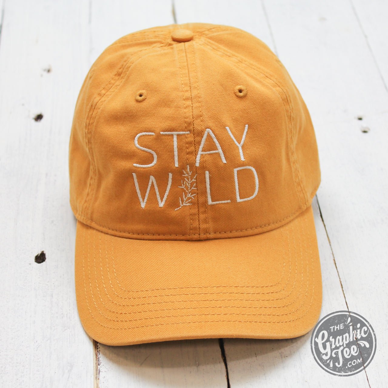 Stay Wild - Mustard Relaxed Twill Dad Hat - The Graphic Tee