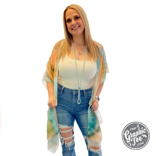 Sunny Light Weight Tie Dye Kimono - The Graphic Tee